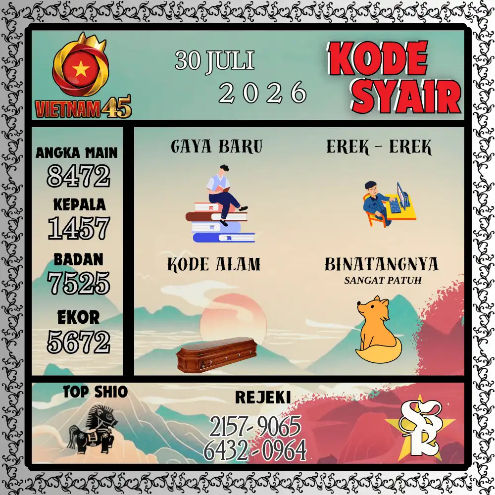 Kode Syair Vietnam45  Pools - Juli 2026
