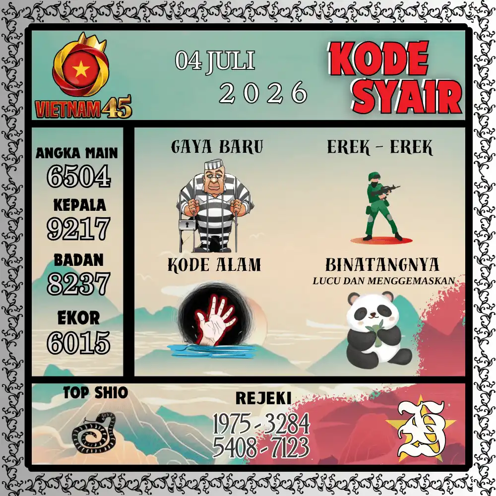 Kode Syair Vietnam45  Pools - Juli 2026
