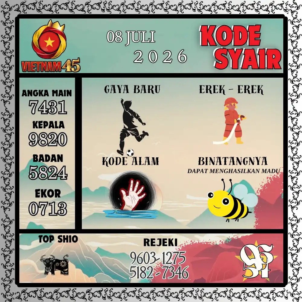 Kode Syair Vietnam45  Pools - Juli 2026
